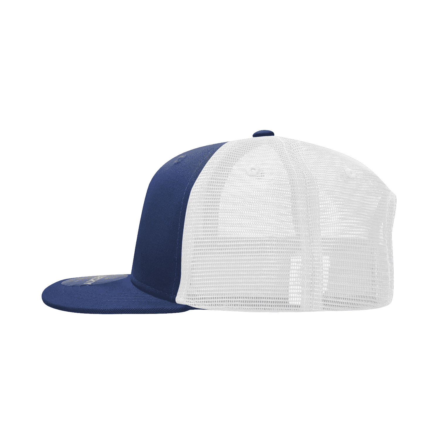 Decky 1052 6 Panel Flat Bill Trucker Cap - Navy White - HIT a Double - 3