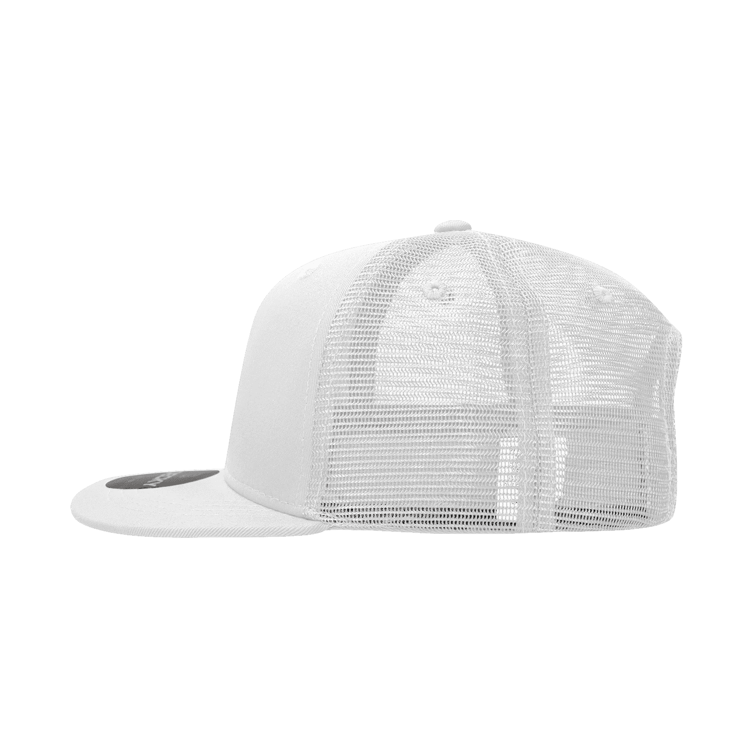 Decky 1052 6 Panel Flat Bill Trucker Cap - White - HIT a Double - 3