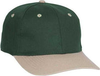 OTTO 11-018 Stretchable Deluxe Brushed Cotton Twill 6 Panel Low Profile Pro Style Cap - Khaki Dark Green | HIT a Double