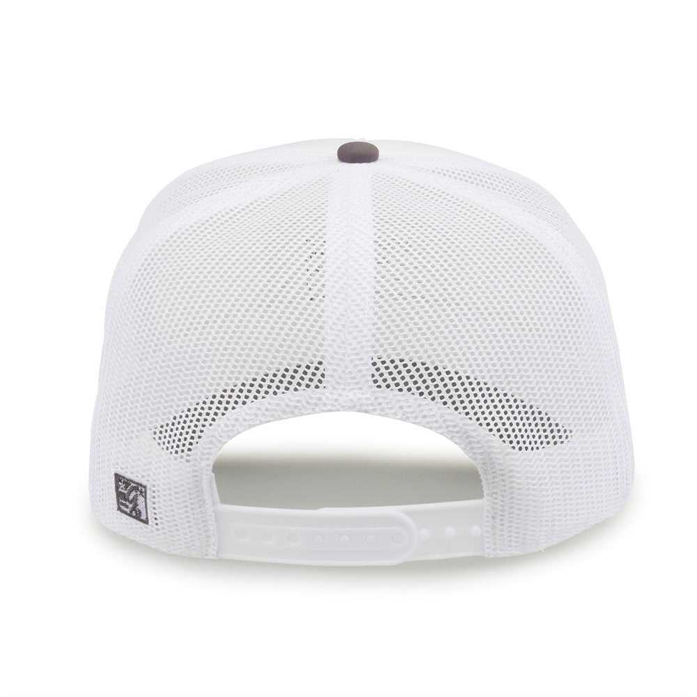 The Game GB473 Foam Front Trucker Cap - White Grey - HIT a Double - 7