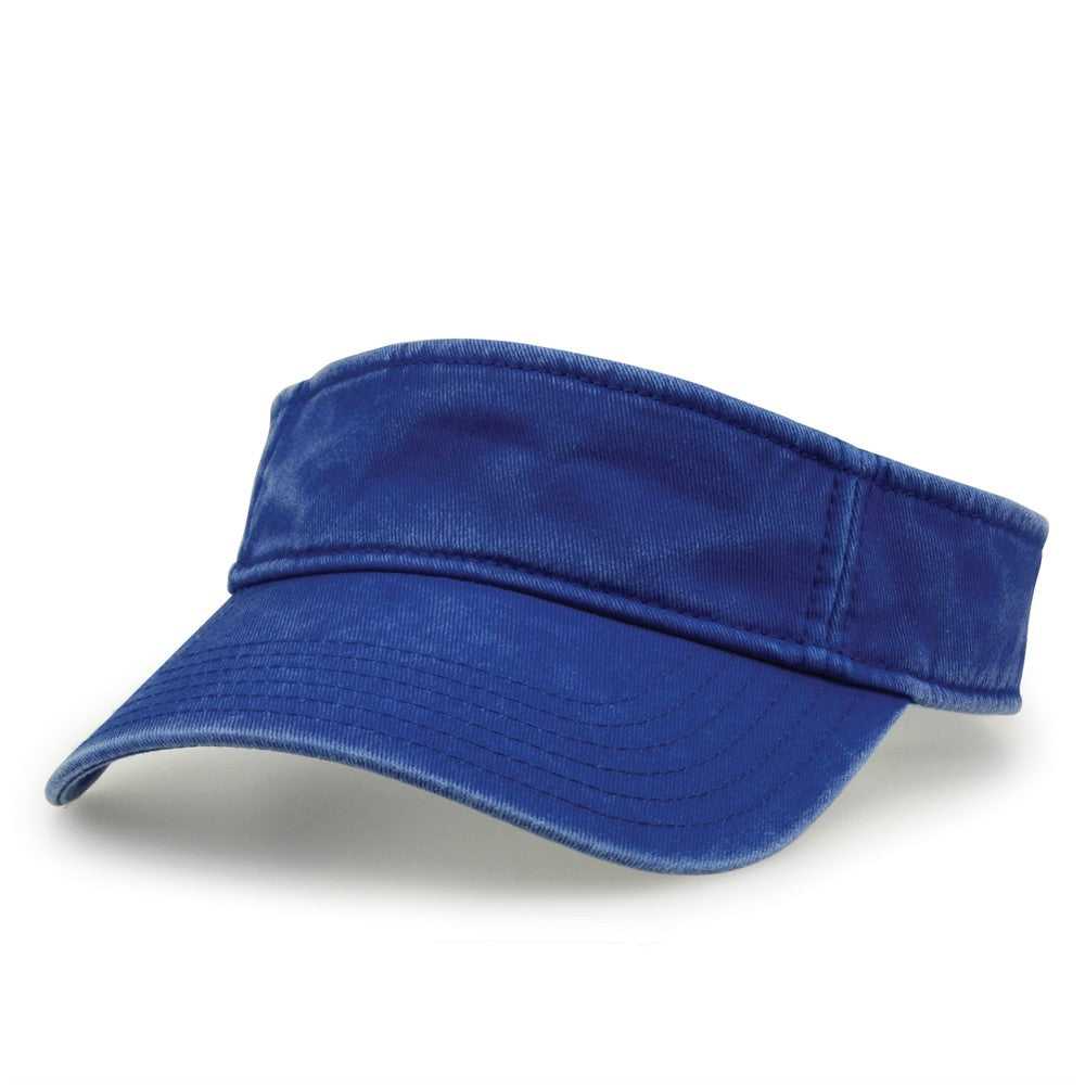 The Game GB466 Pigment Dyed Twill Visor - Royal - HIT a Double - 3