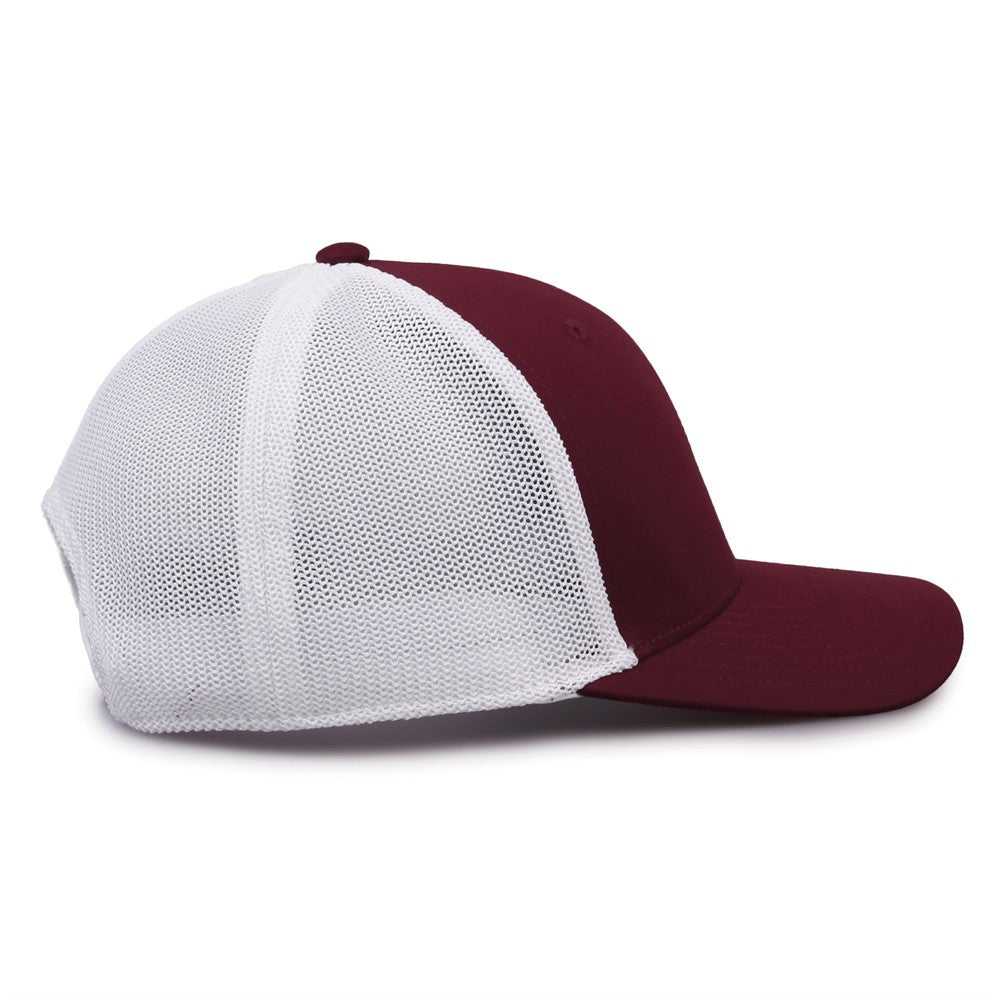 The Game GB518 Everyday Trucker Cap - Maroon White - HIT a Double - 8
