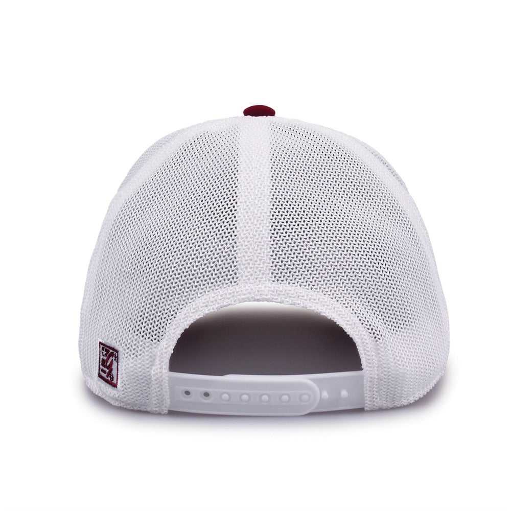 The Game GB518 Everyday Trucker Cap - Maroon White - HIT a Double - 6