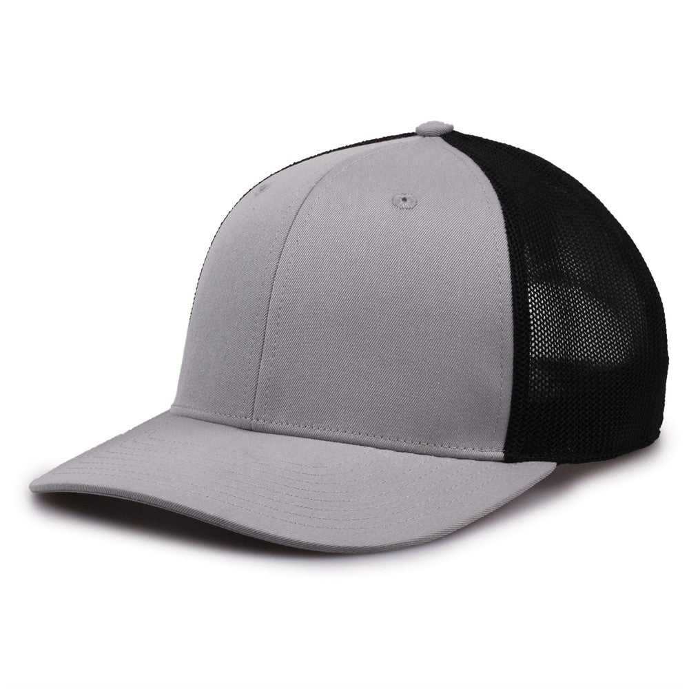 The Game GB518 Everyday Trucker Cap - Gray Black - HIT a Double - 4