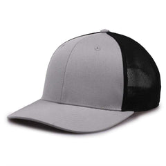 The Game GB518 Everyday Trucker Cap - Gray Black - HIT a Double - 4