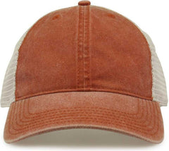 The Game GB460 Pigment Dyed Twill & Soft Trucker Cap - Texas Orange Sand | HIT a Double