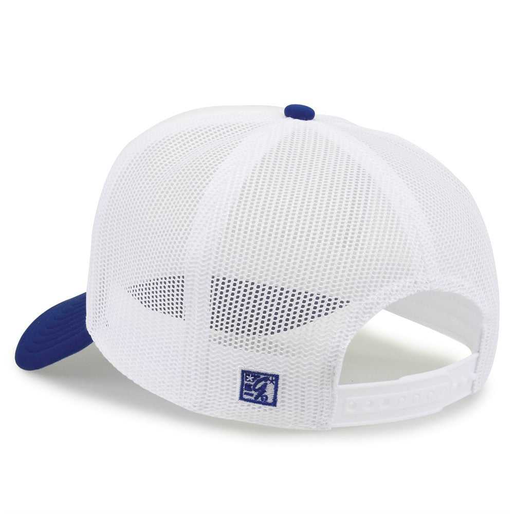 The Game GB473 Foam Front Trucker Cap - White Royal - HIT a Double - 6