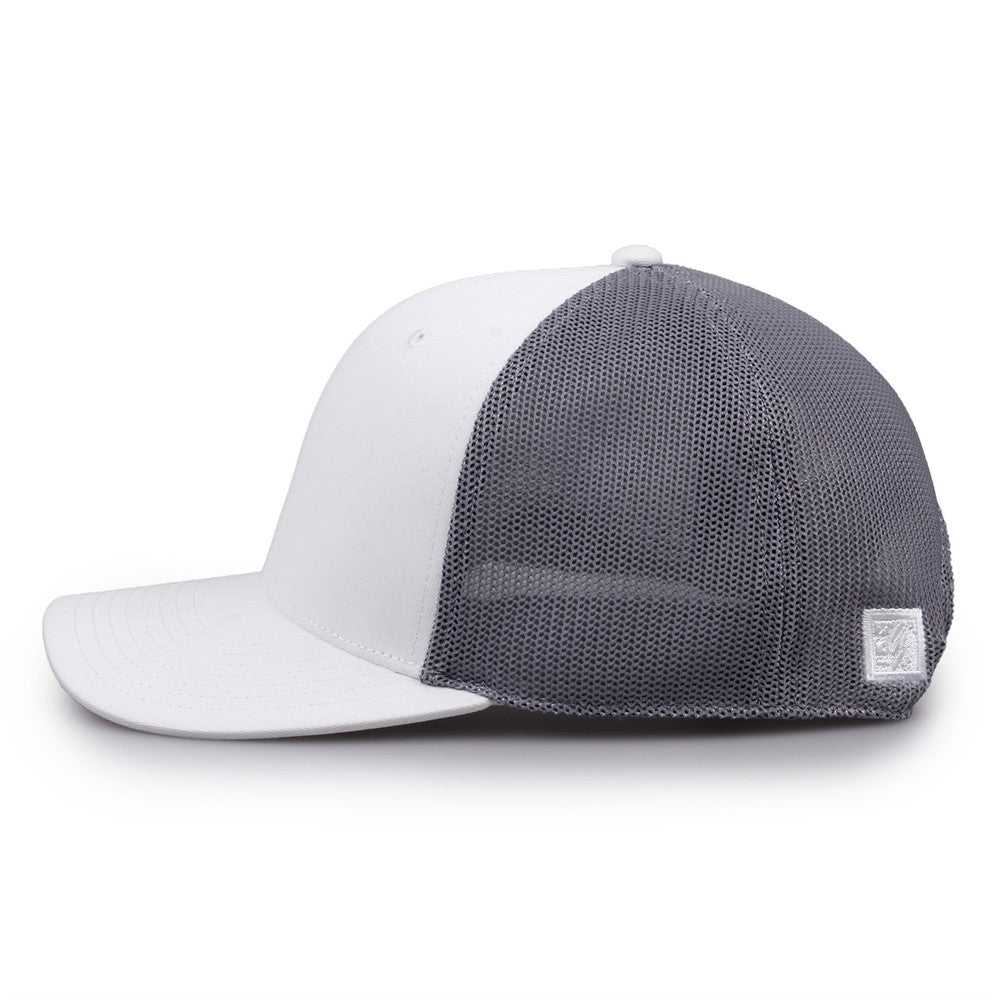 The Game GB518 Everyday Trucker Cap - White Gray - HIT a Double - 7