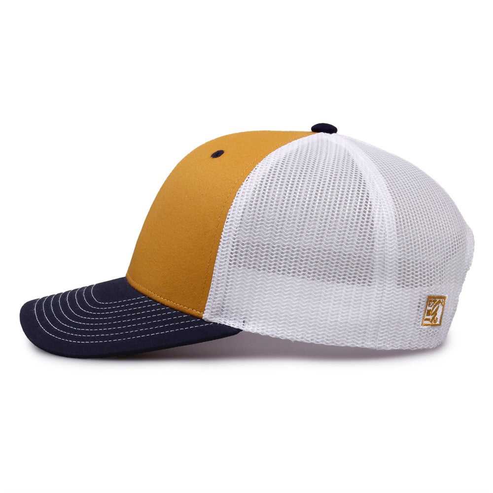 The Game GB452E Everyday Trucker Cap - Mustard Navy White - HIT a Double - 7