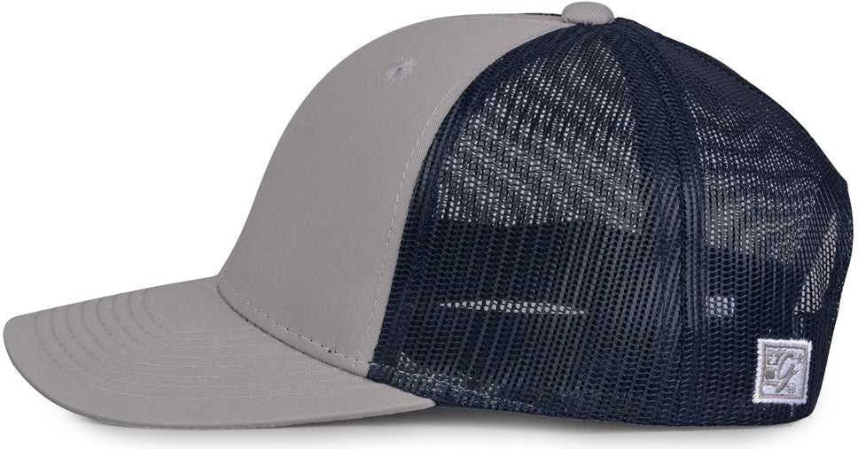 The Game GB452E Everyday Trucker Cap - Gray Navy - HIT a Double - 5