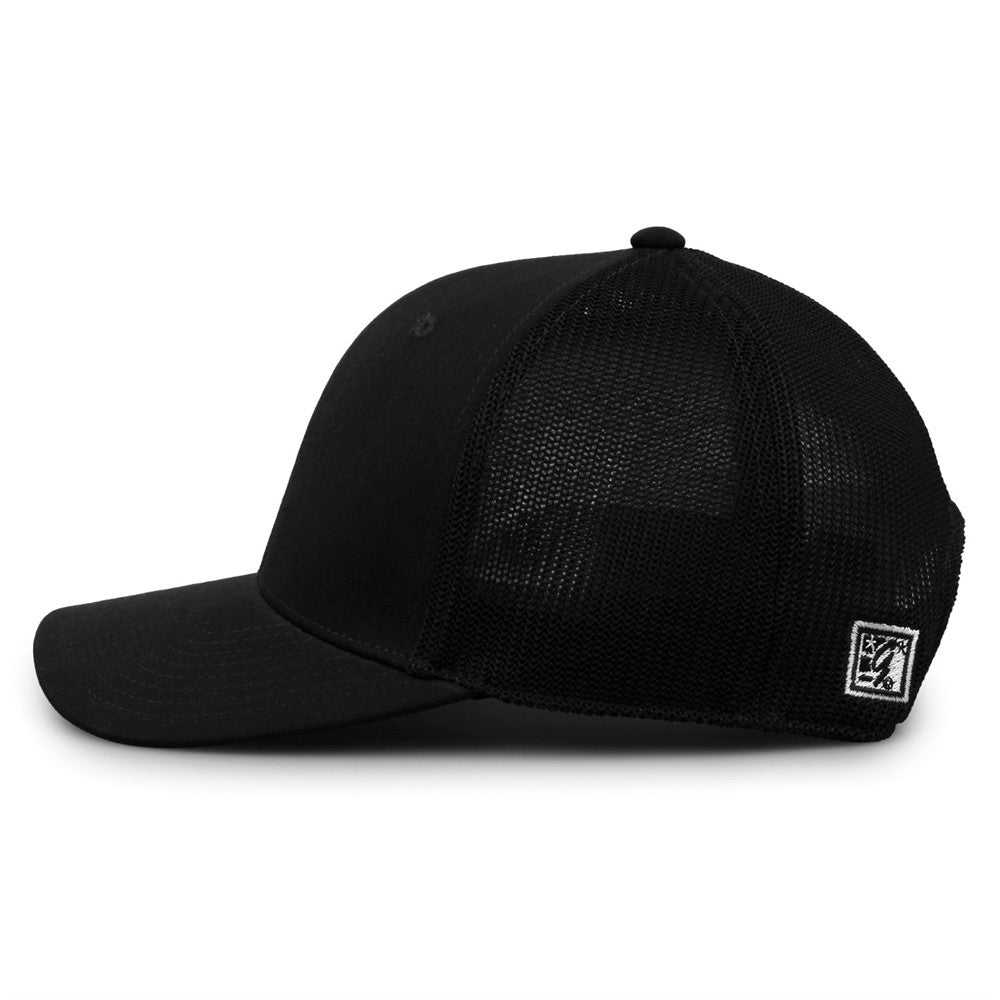 The Game GB518 Everyday Trucker Cap - Black Black - HIT a Double - 7