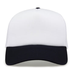 The Game GB473 Foam Front Trucker Cap - White Navy - HIT a Double - 4