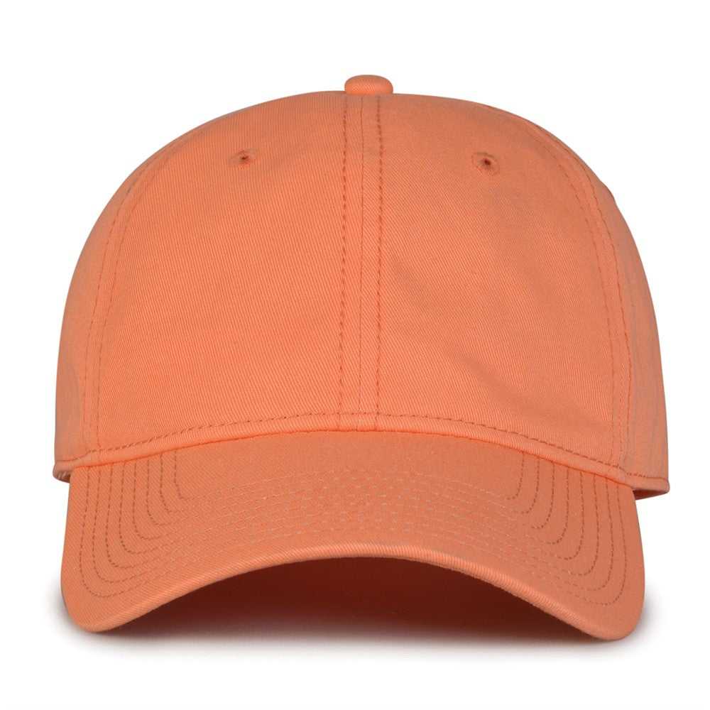The Game GB210 Classic Relaxed Garment Washed Twill Cap - Coral - HIT a Double - 2