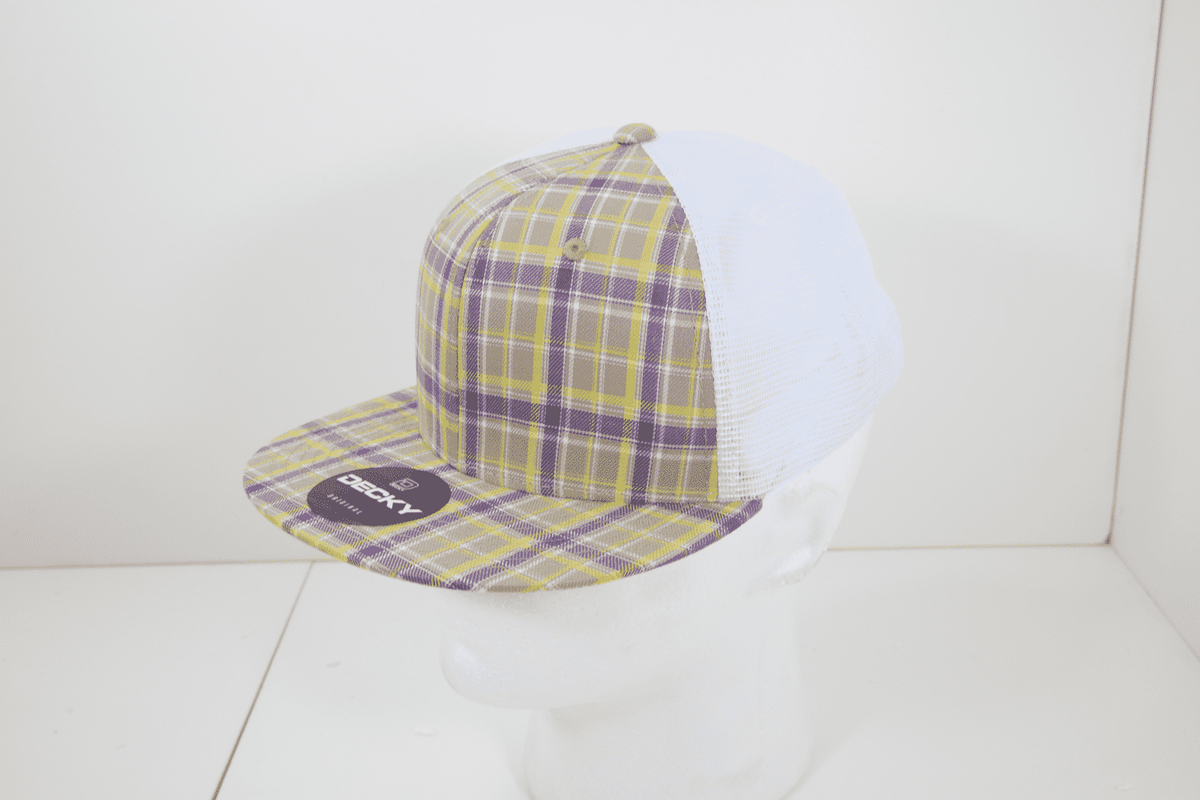 Decky 6015 H/C Plaid Cap - White 111 - HIT a Double