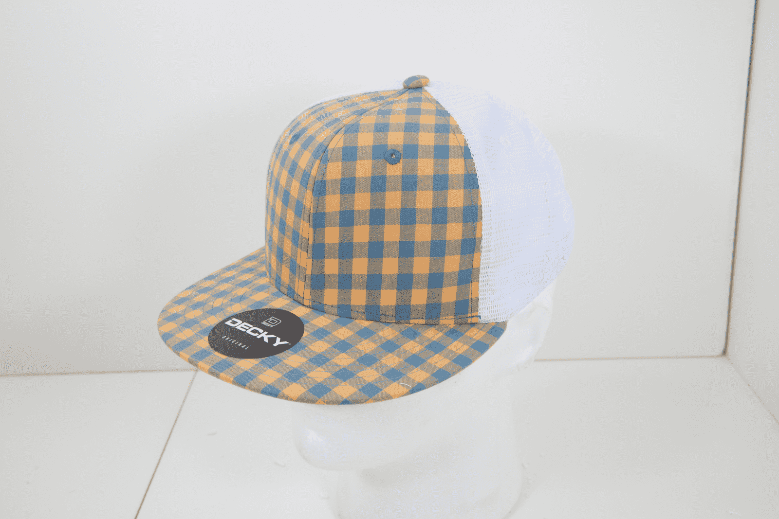 Decky 6015 H/C Plaid Cap - White 149 - HIT a Double