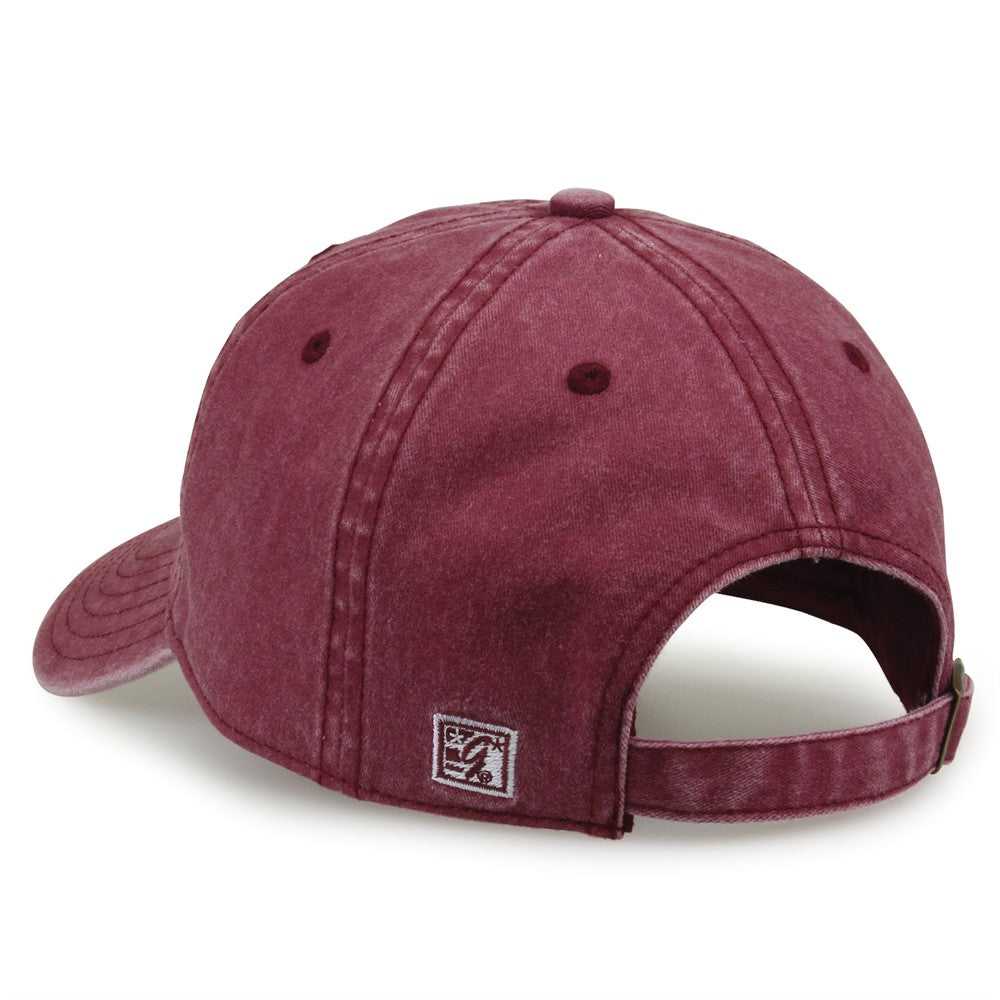 The Game GB465 Pigment Dyed Twill Cap - Dark Maroon | HIT a Double