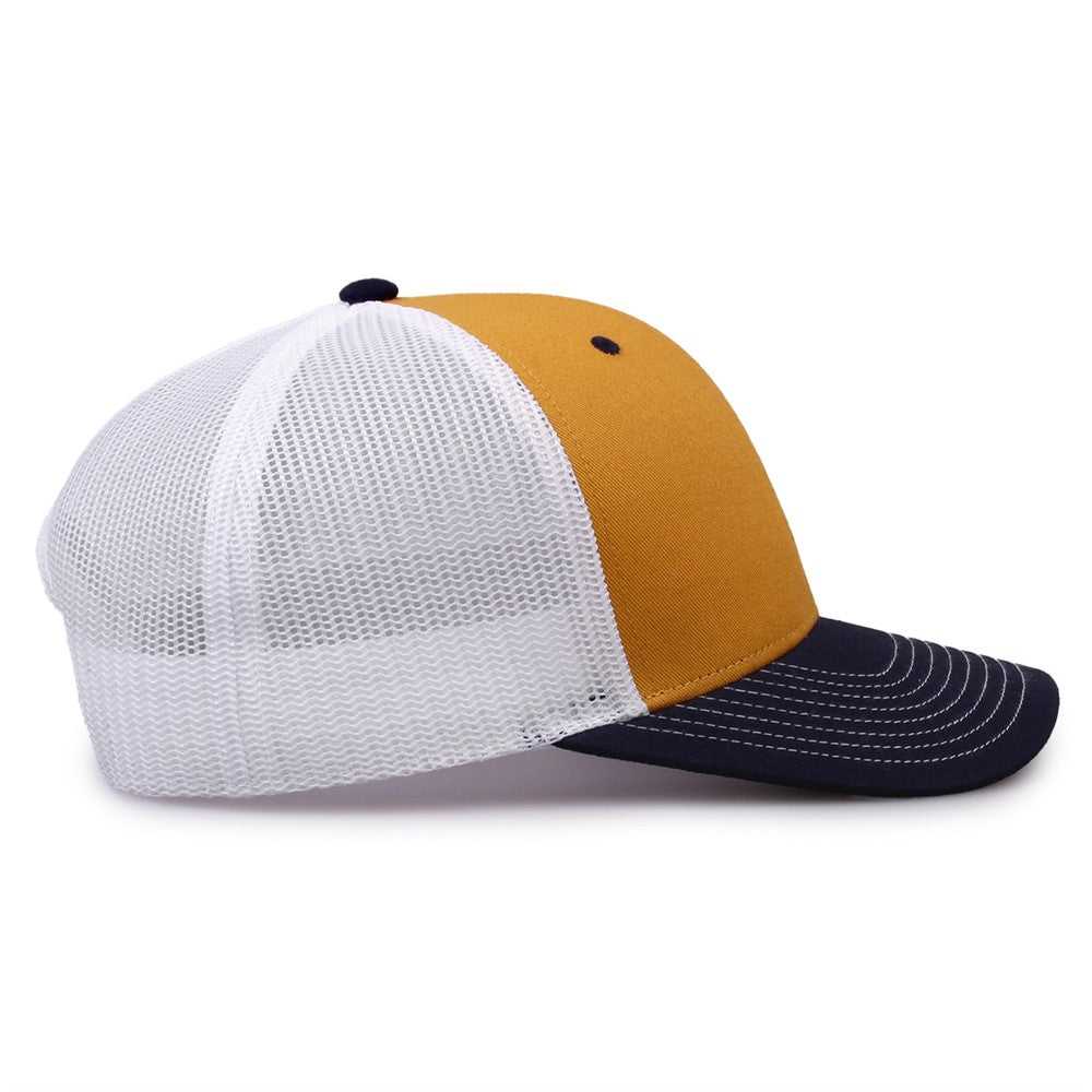 The Game GB452E Everyday Trucker Cap - Mustard Navy White - HIT a Double - 8