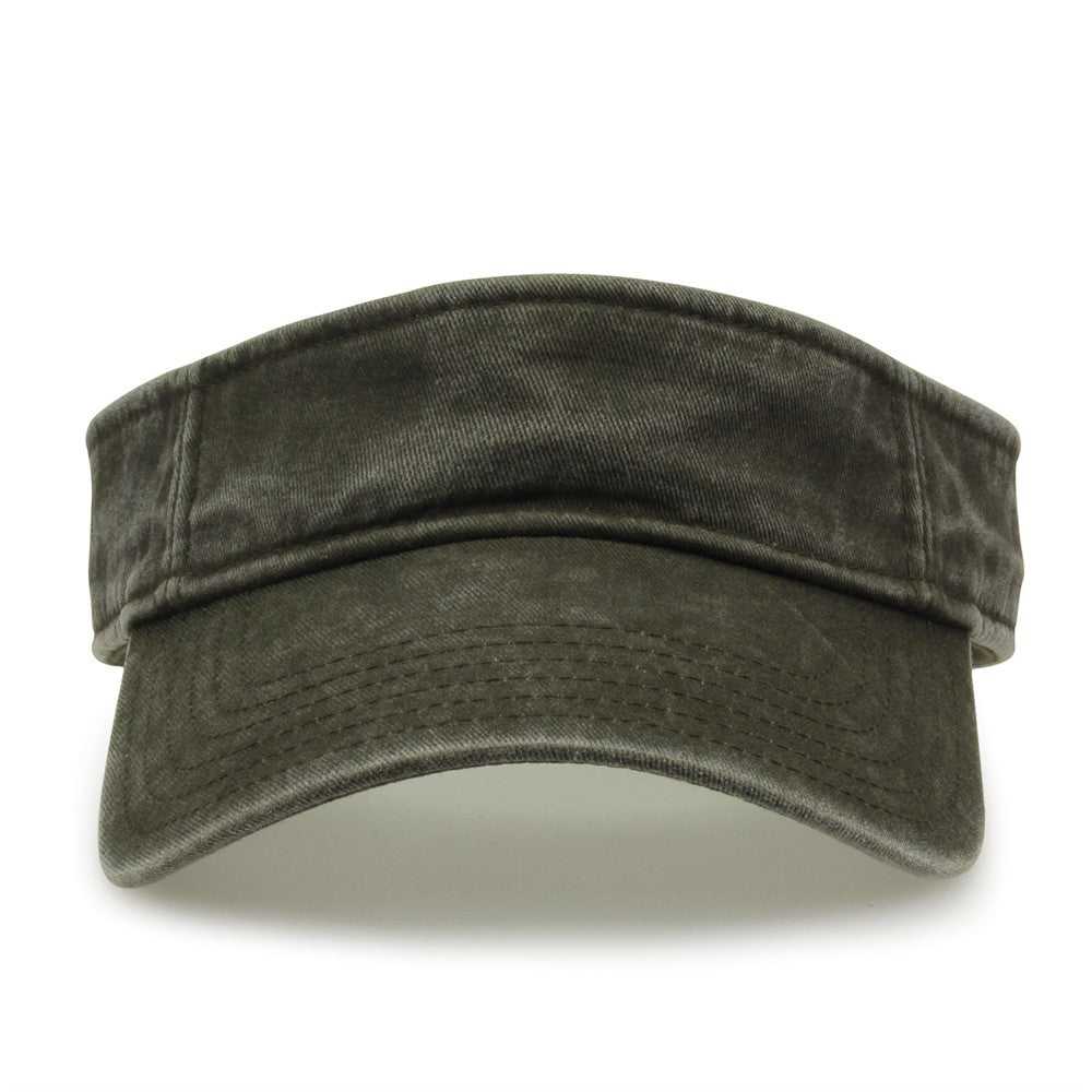 The Game GB466 Pigment Dyed Twill Visor - Army Green - HIT a Double - 2