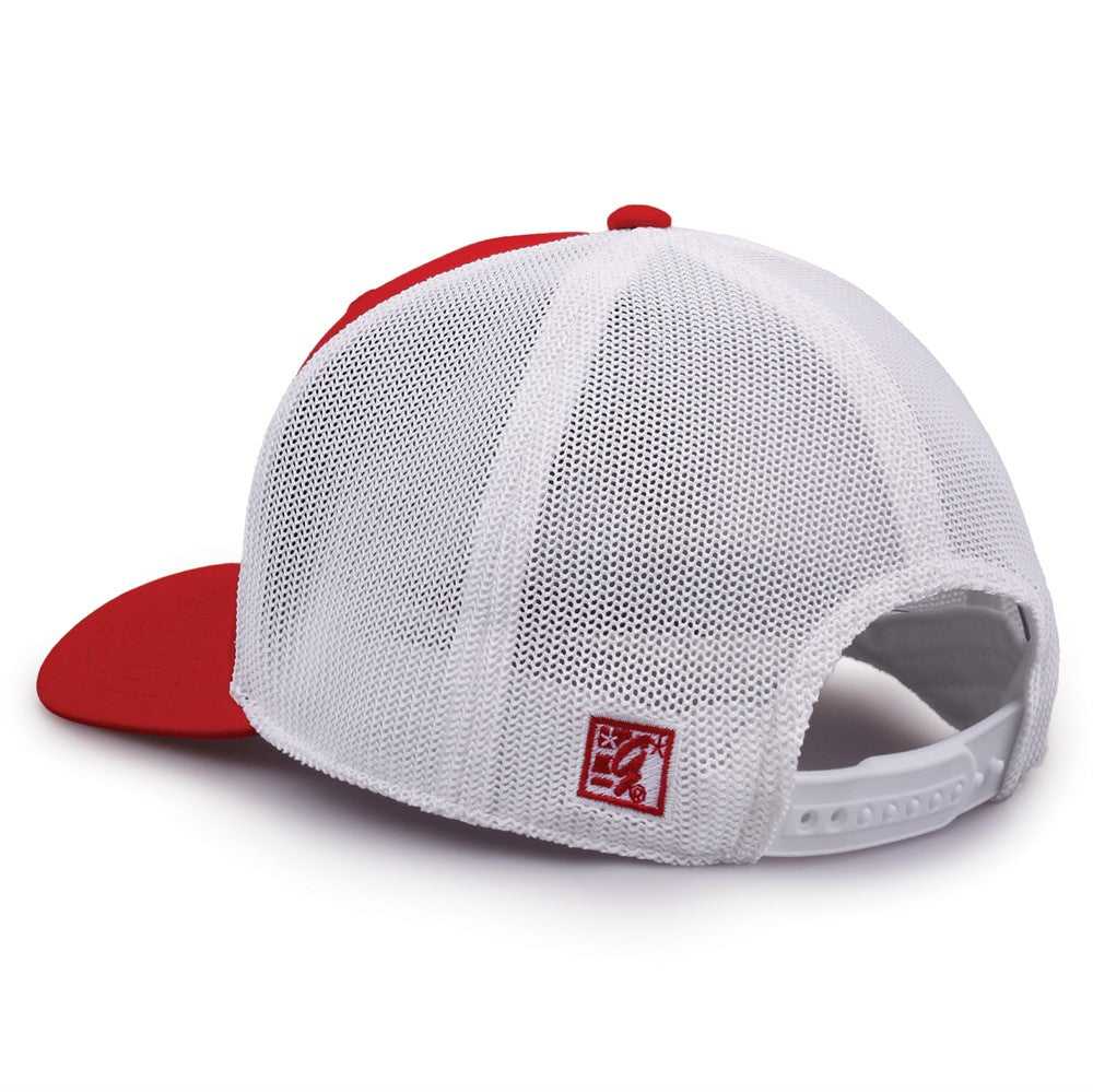 The Game GB518 Everyday Trucker Cap - Red White - HIT a Double - 5