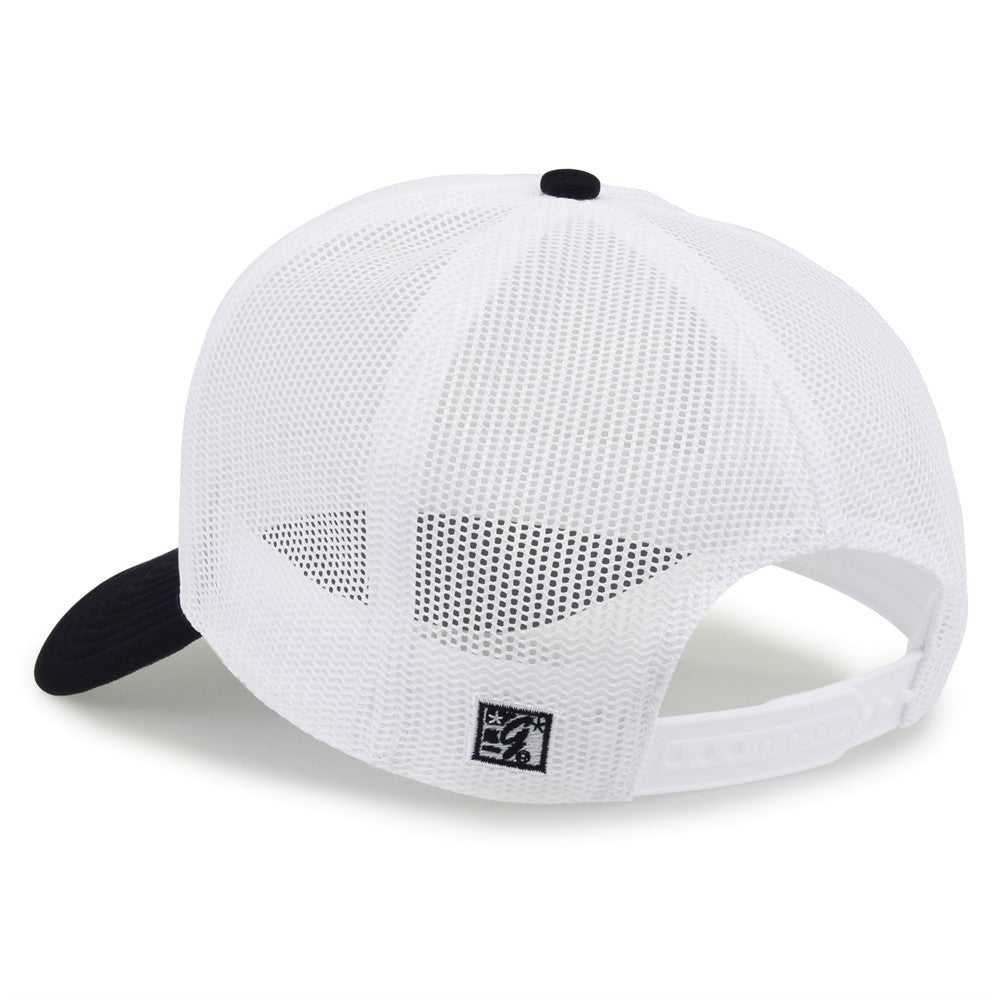 The Game GB473 Foam Front Trucker Cap - White Navy - HIT a Double - 6