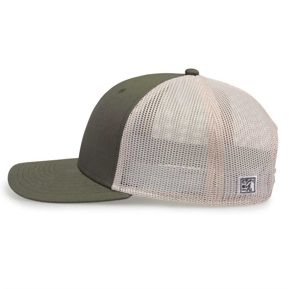 The Game GB452E Everyday Trucker Cap - Olive White | HIT a Double