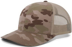 Pacific Headwear M08 MultiCam Snapback Trucker Cap - Multicam Arid Tan | HIT a Double