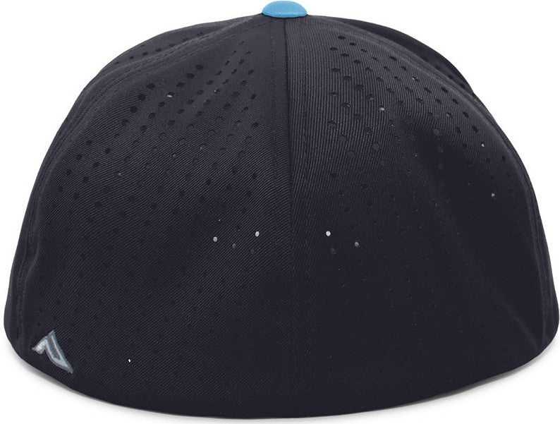 Pacific Headwear ES474 Perforated F3 Performance Flexfit Cap - Navy Columbia Blue | HIT a Double