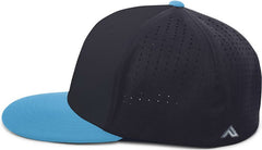 Pacific Headwear ES474 Perforated F3 Performance Flexfit Cap - Navy Columbia Blue | HIT a Double