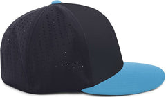 Pacific Headwear ES474 Perforated F3 Performance Flexfit Cap - Navy Columbia Blue | HIT a Double