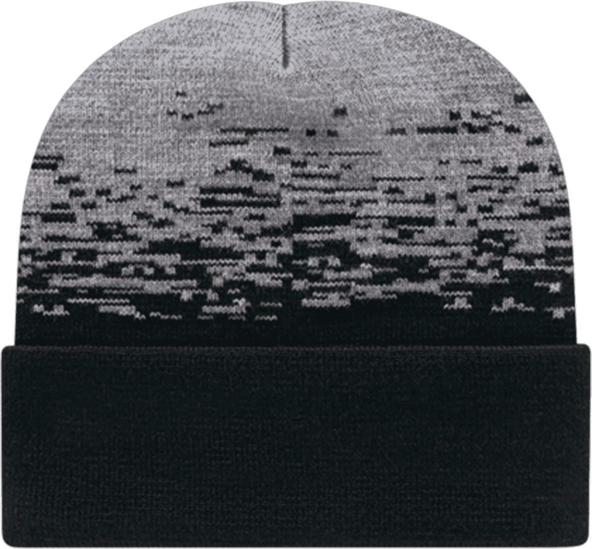 Cap America RKS12 USA Made Static Pattern Knit Cap with Cuff Beanie   Black Heather   HIT a Double   1