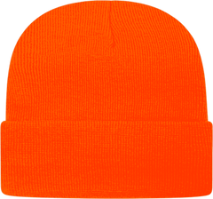 Cap America TKN24 USA Made Knit Cap with Cuff Beanie   Neon Blaze   HIT a Double   1