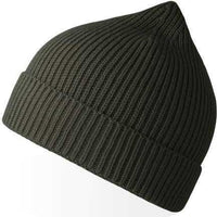 Atlantis Headwear Andy - Sustainable Fine Rib Knit Beanie - Olive | HIT a Double