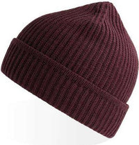 Atlantis Headwear Maple - Sustainable Finish Edge Knit Beanie - Burgundy Melange | HIT a Double