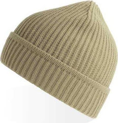 Atlantis Headwear Maple - Sustainable Finish Edge Knit Beanie - Light Beige | HIT a Double