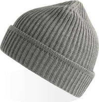 Atlantis Headwear Maple - Sustainable Finish Edge Knit Beanie - Light Gray Melange | HIT a Double