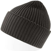 Atlantis Headwear Oak - Sustainable Chunky Rib Knit Beanie - Dark Gray - HIT a Double - 1