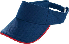 Augusta 6223 Athletic Mesh Two-Color Visor - Navy Red | HIT a Double