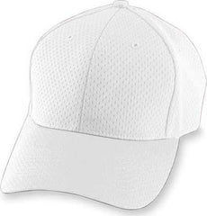 Augusta 6236 Athletic Mesh Cap - Youth - White | HIT a Double