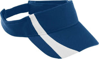 Augusta 6260 Adjustable Wicking Mesh Two-Color Visor - Navy White | HIT a Double