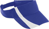 Augusta 6260 Adjustable Wicking Mesh Two-Color Visor - Purple White | HIT a Double