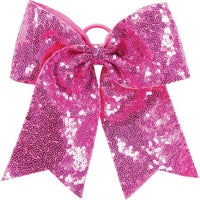 Augusta 6702 Sequin Cheer Hair Bow - Power Pink | HIT a Double