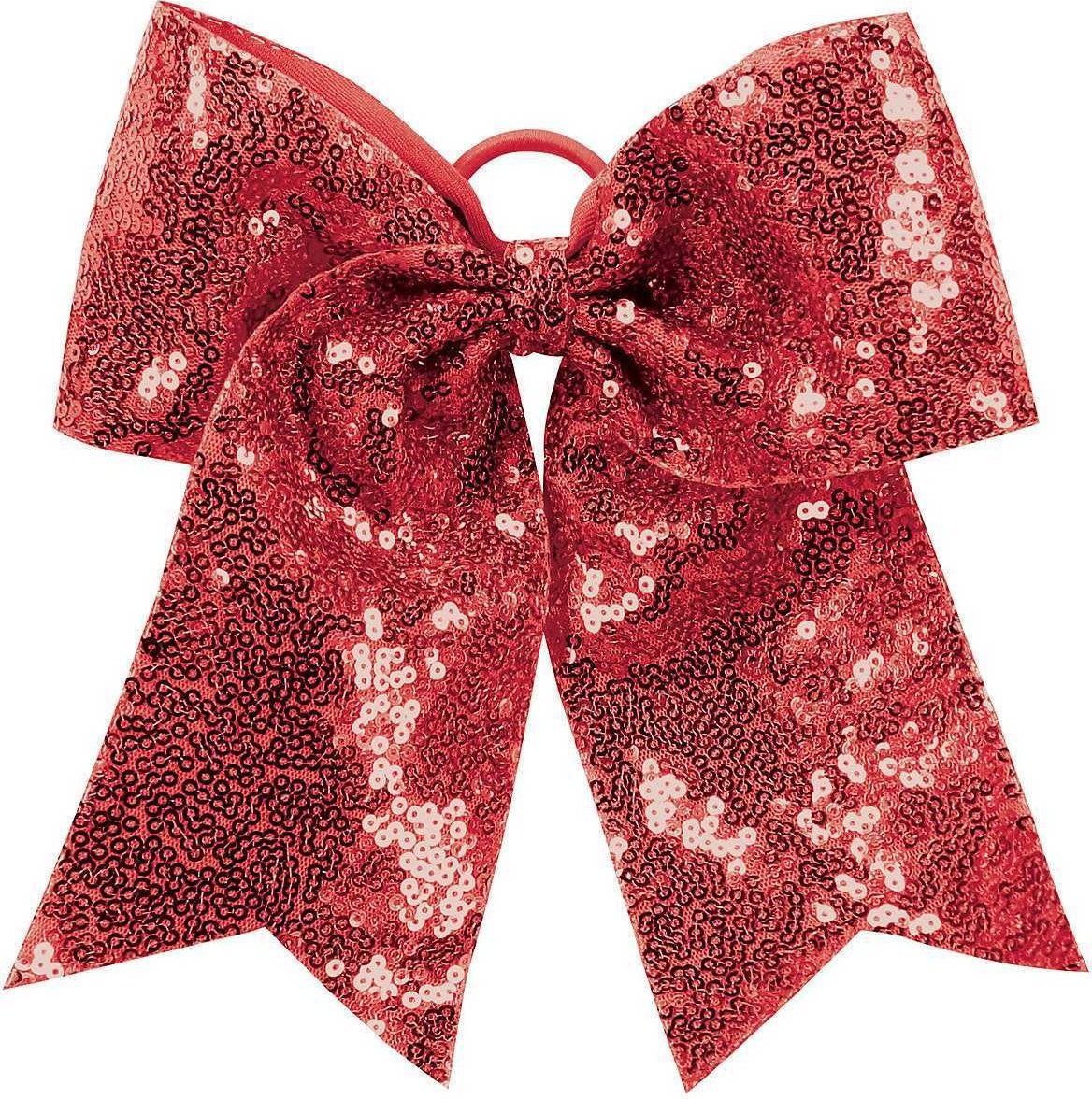 Augusta 6702 Sequin Cheer Hair Bow - Red | HIT a Double