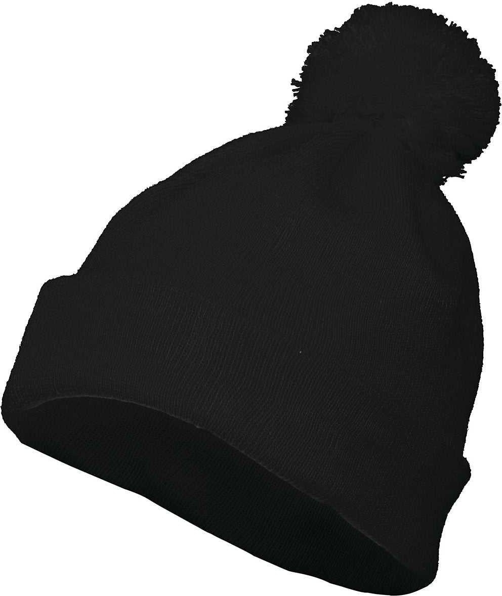 Augusta 6816 Pom Beanie - Black | HIT a Double