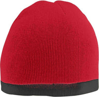 Augusta 6820 Two-Tone Knit Beanie - Red Black | HIT a Double