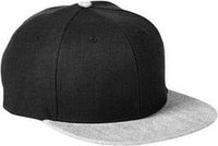 Big Accessories BA539 Flat Bill Sport Cap - Black Heather Gray | HIT a Double