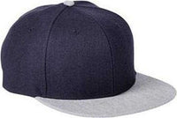 Big Accessories BA539 Flat Bill Sport Cap - Navy Heather Gray - HIT a Double
