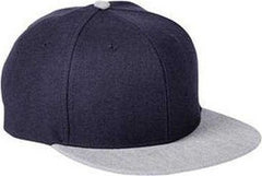 Big Accessories BA539 Flat Bill Sport Cap - Navy Heather Gray - HIT a Double