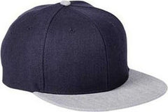 Big Accessories BA539 Flat Bill Sport Cap - Navy Heather Gray | HIT a Double