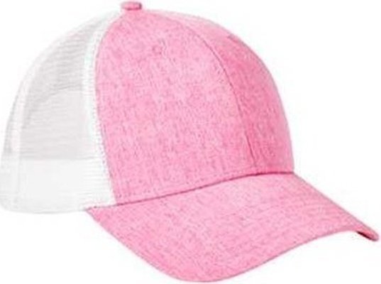 Big Accessories BA540 Sport Trucker Cap - Heather Pink White | HIT a Double