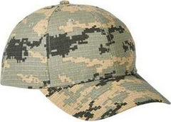 Big Accessories BX024 Structured Camo Cap - Rpstp Dg Gr Camo | HIT a Double